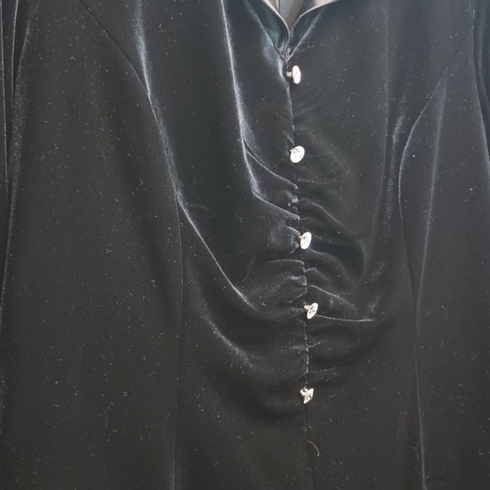 Velvet and satin tuxedo gown 12 - Picture 5 of 6